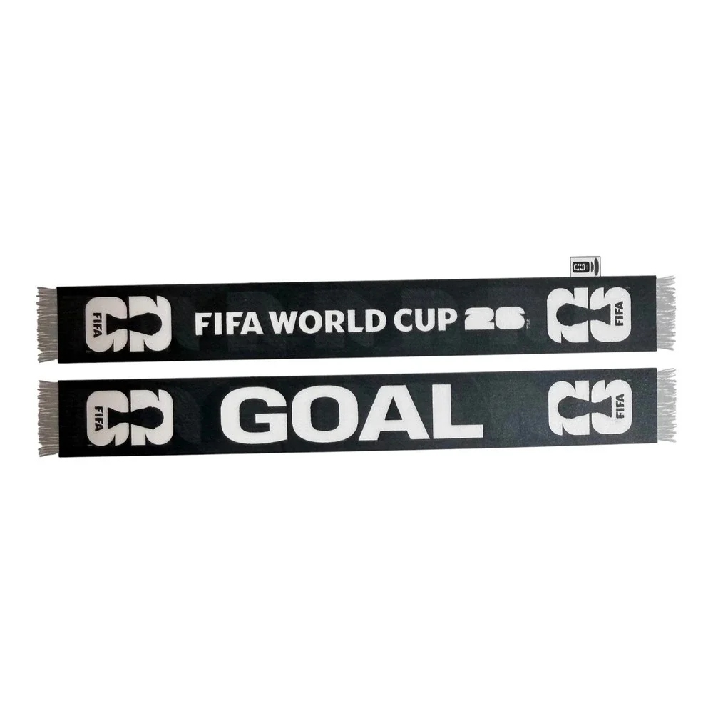 FIFA World Cup 2026 Goal Scarf Official Black White Unisex 26